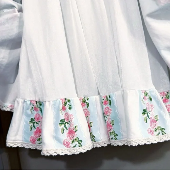 🩷SOLD🩷 SweetHoney Floral Kids Dress in Pink and White - Picture 6 of 7